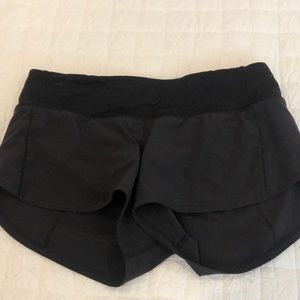 Black Lululemon speed shorts size 6